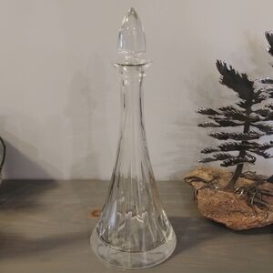 VTG Crystal Glass Ship Decanter With Stopper. Made In Slovakia.